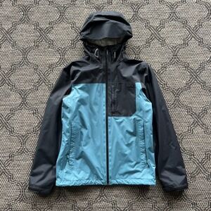 Mountain Hardwear Jacket Mens Small Blue Black Ripstop Hooded Gorpcore Hiking